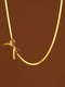 Niche basic snake bone chain bow fresh and sweet necklace earrings