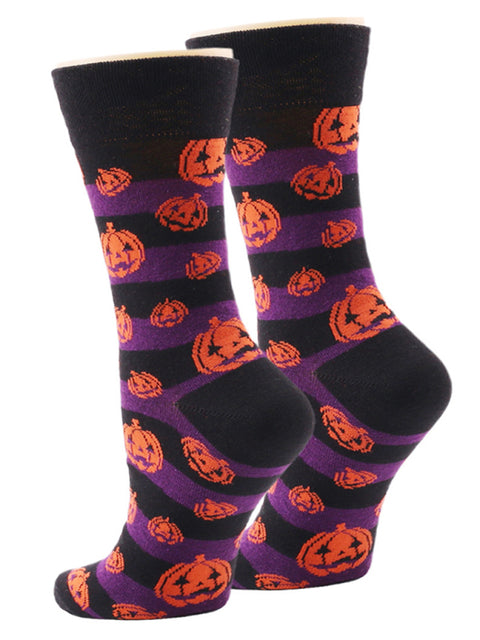 New Autumn and Winter Halloween Pumpkin Devil Bat Cartoon Mid-calf Socks