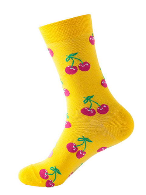 New trendy and fun fruit pattern mid-calf socks