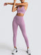 Women's Beautiful Back High Waist Peach Hip Seamless Knitted Vest Trousers Two-piece Set