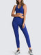 Women's Beautiful Back High Waist Peach Hip Seamless Knitted Vest Trousers Two-piece Set